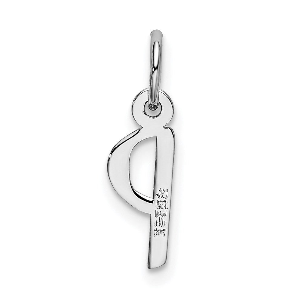 FJC Finejewelers 14 kt White Gold Small Slanted Block Letter P Initial Charm