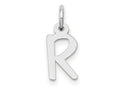 FJC Finejewelers 14 kt White Gold Small Slanted Block Letter R Initial Charm