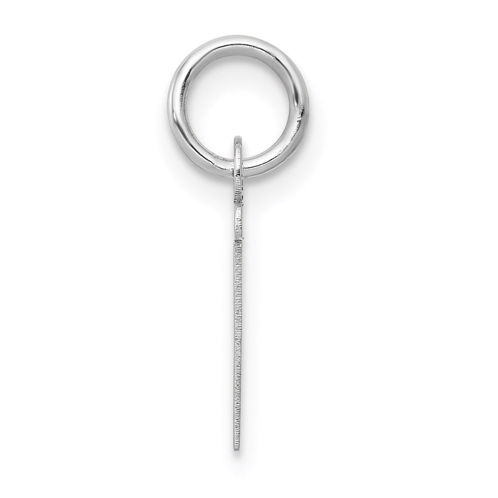 FJC Finejewelers 14 kt White Gold Small Slanted Block Letter T Initial Charm