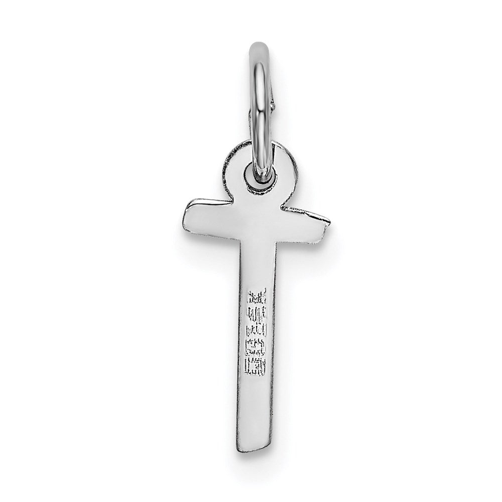 FJC Finejewelers 14 kt White Gold Small Slanted Block Letter T Initial Charm