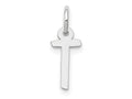FJC Finejewelers 14 kt White Gold Small Slanted Block Letter T Initial Charm