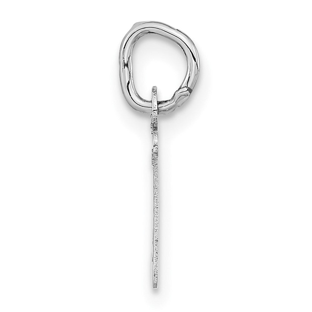 FJC Finejewelers 14 kt White Gold Small Slanted Block Letter Z Initial Charm