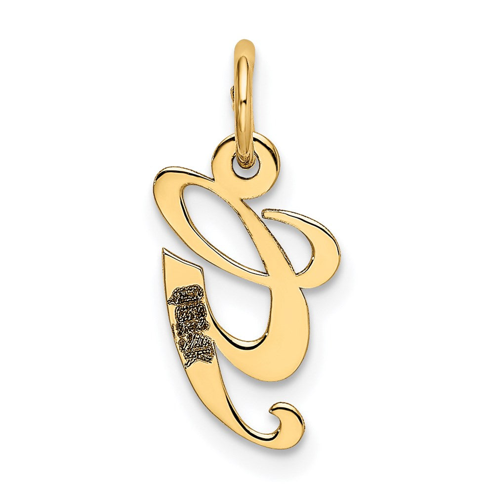 FJC Finejewelers 14 kt Yellow Gold Small Fancy Script Letter G Initial Charm