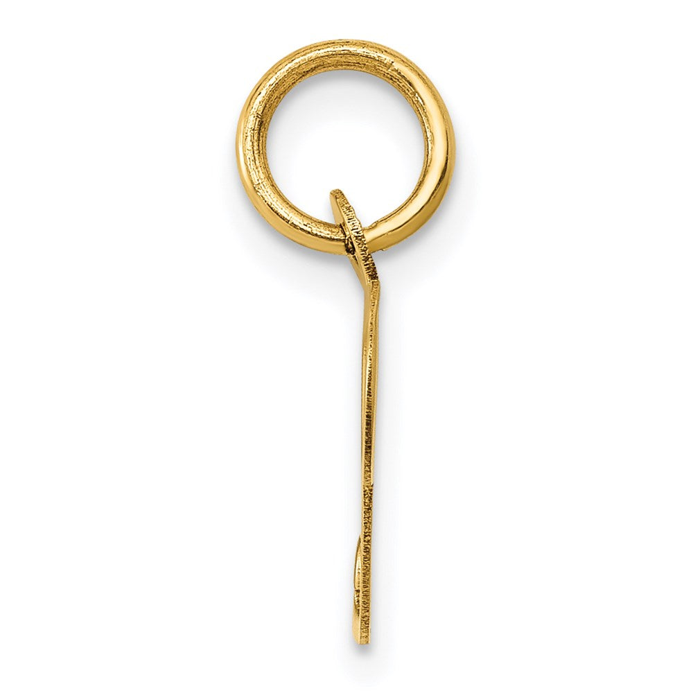 FJC Finejewelers 14 kt Yellow Gold Small Fancy Script Letter P Initial Charm