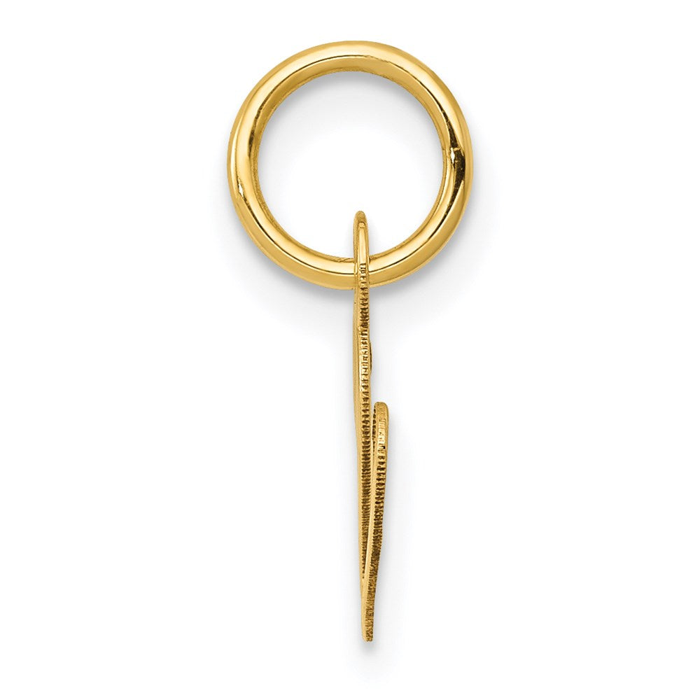 FJC Finejewelers 14 kt Yellow Gold Small Fancy Script Letter V Initial Charm