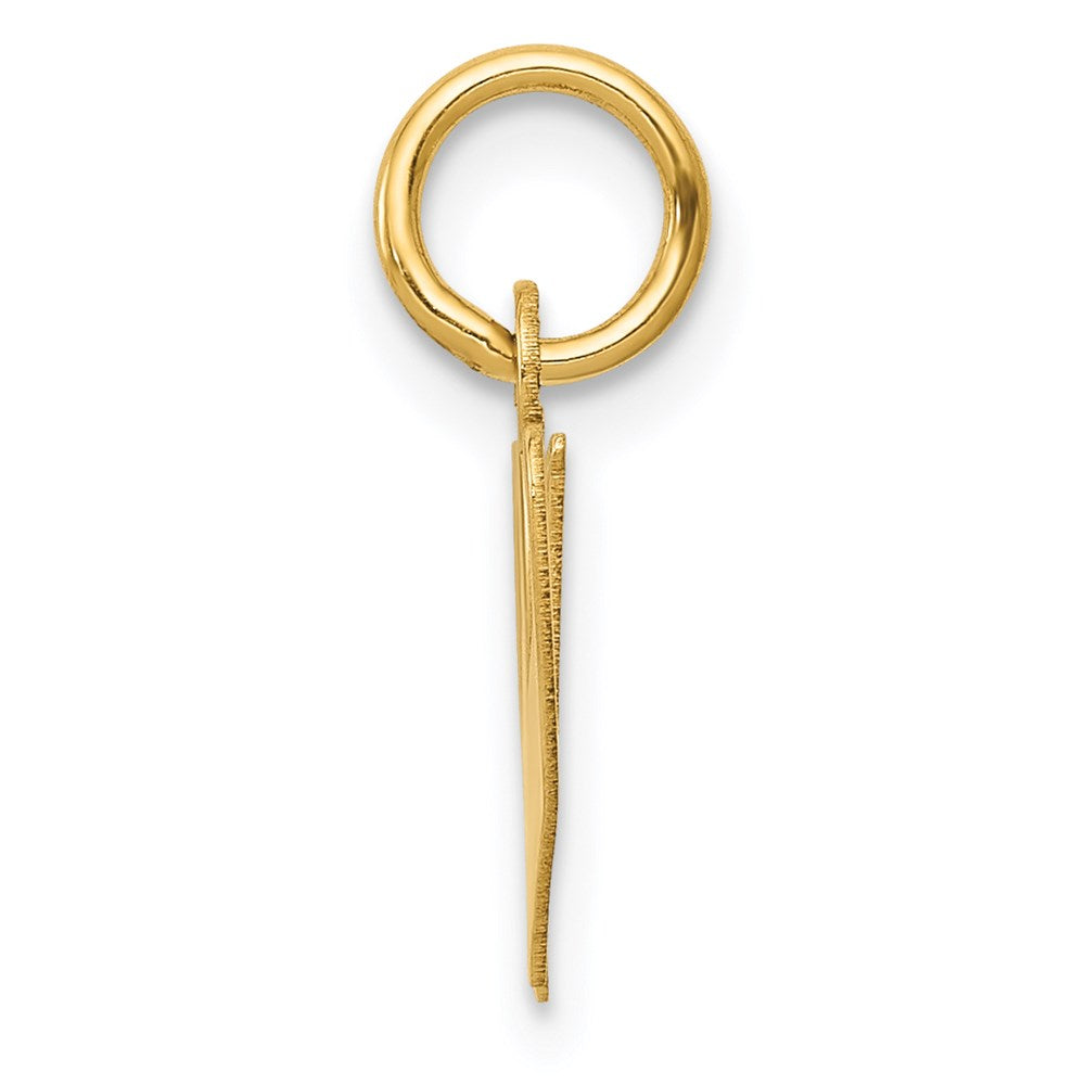 FJC Finejewelers 14 kt Yellow Gold Small Fancy Script Letter W Initial Charm