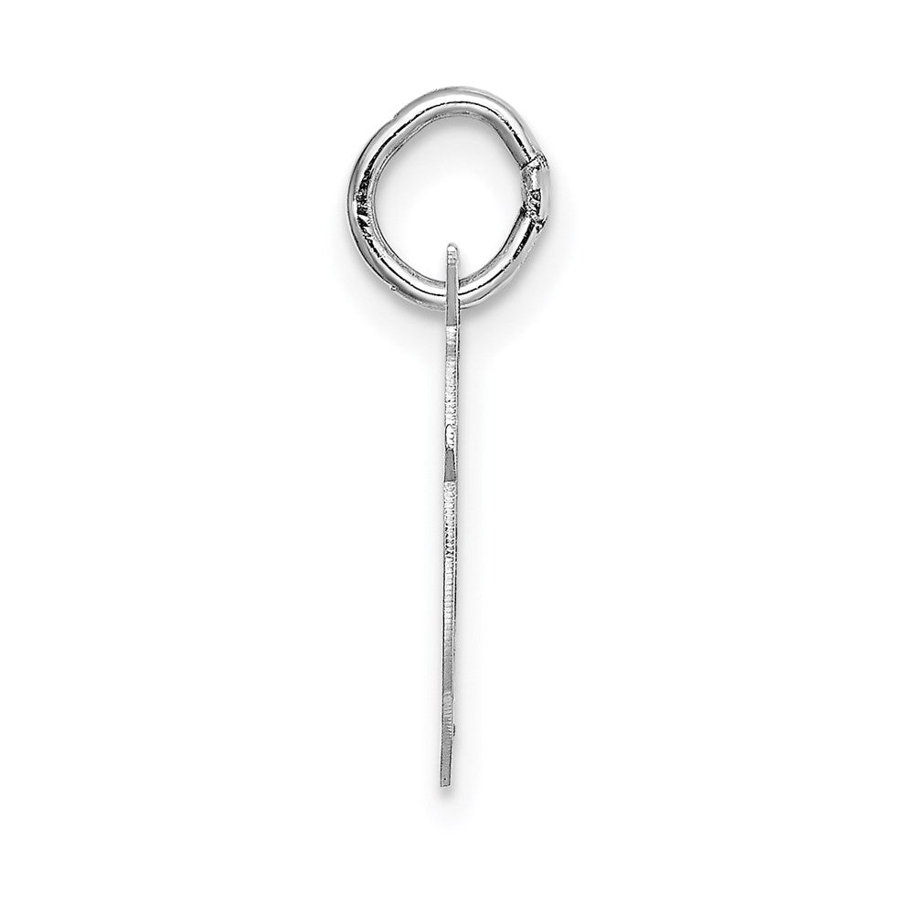 FJC Finejewelers 14 kt White Gold Small Fancy Script Letter F Initial Charm