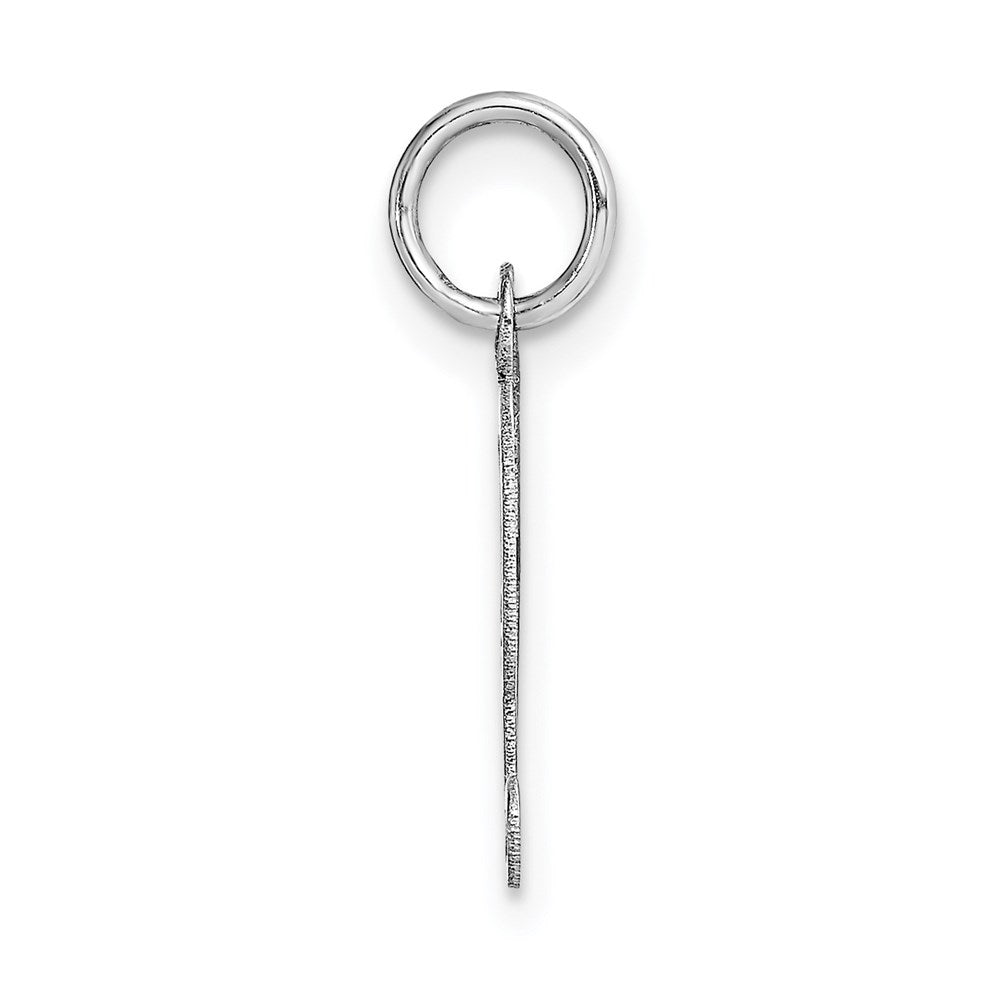 FJC Finejewelers 14 kt White Gold Small Fancy Script Letter H Initial Charm