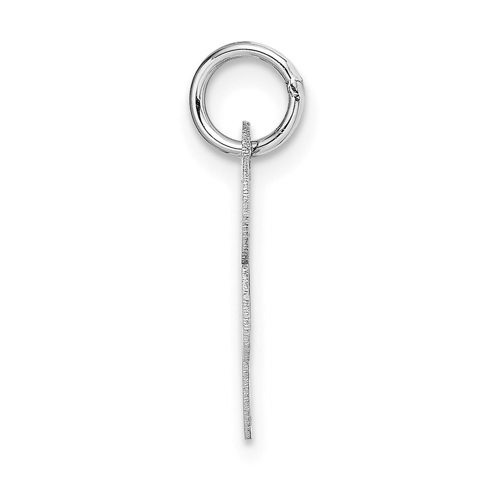 FJC Finejewelers 14 kt White Gold Small Fancy Script Letter R Initial Charm
