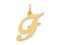 FJC Finejewelers 14 kt Yellow Gold Medium Fancy Script Letter F Initial Charm