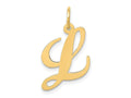 FJC Finejewelers 14 kt Yellow Gold Medium Fancy Script Letter L Initial Charm