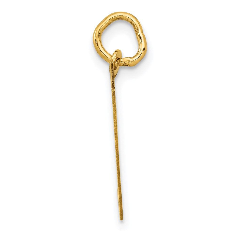 FJC Finejewelers 14 kt Yellow Gold Medium Fancy Script Letter T Initial Charm