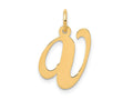 FJC Finejewelers 14 kt Yellow Gold Medium Fancy Script Letter V Initial Charm