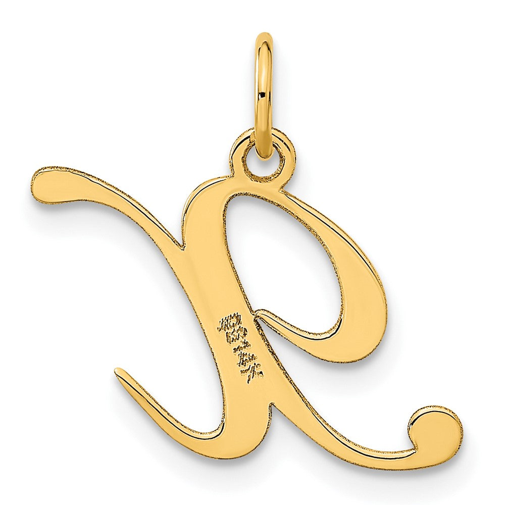 FJC Finejewelers 14 kt Yellow Gold Medium Fancy Script Letter X Initial Charm