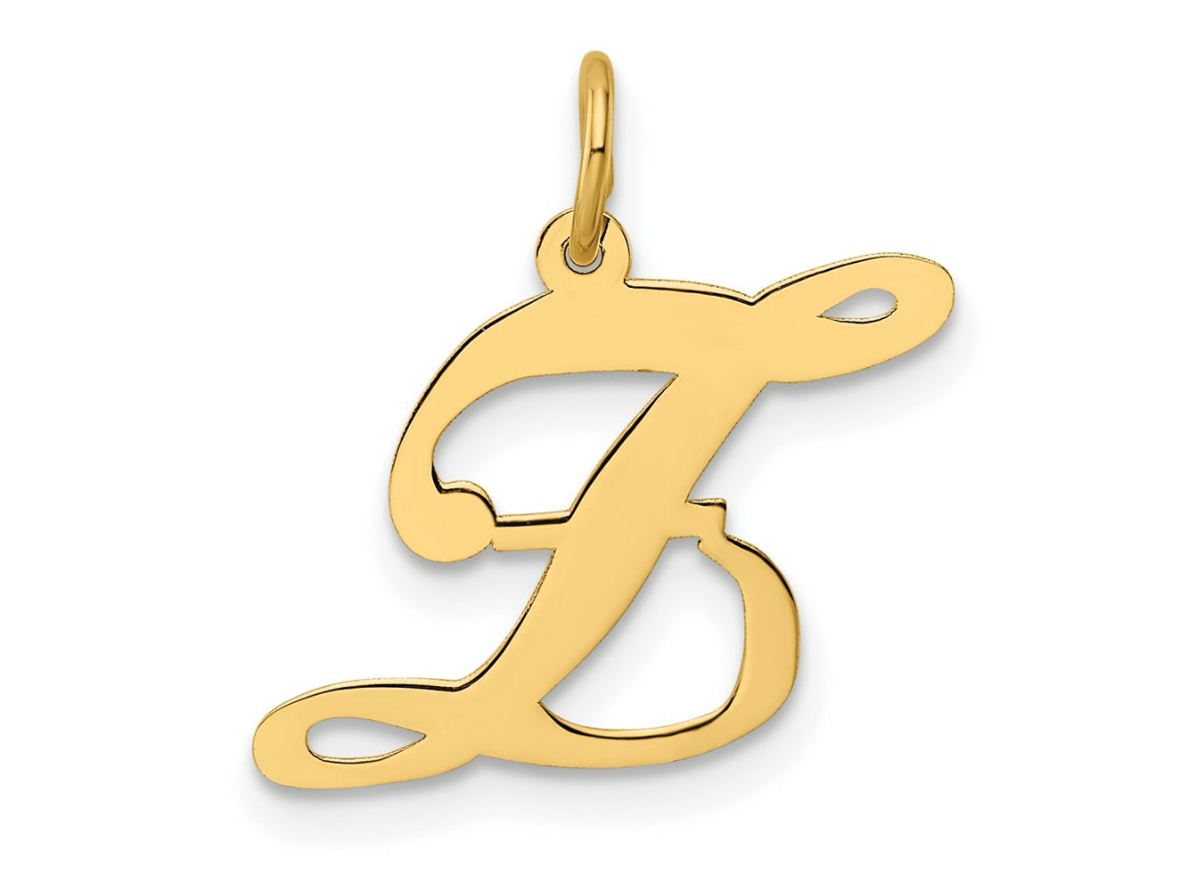 FJC Finejewelers 14 kt Yellow Gold Medium Fancy Script Letter Z Initial Charm