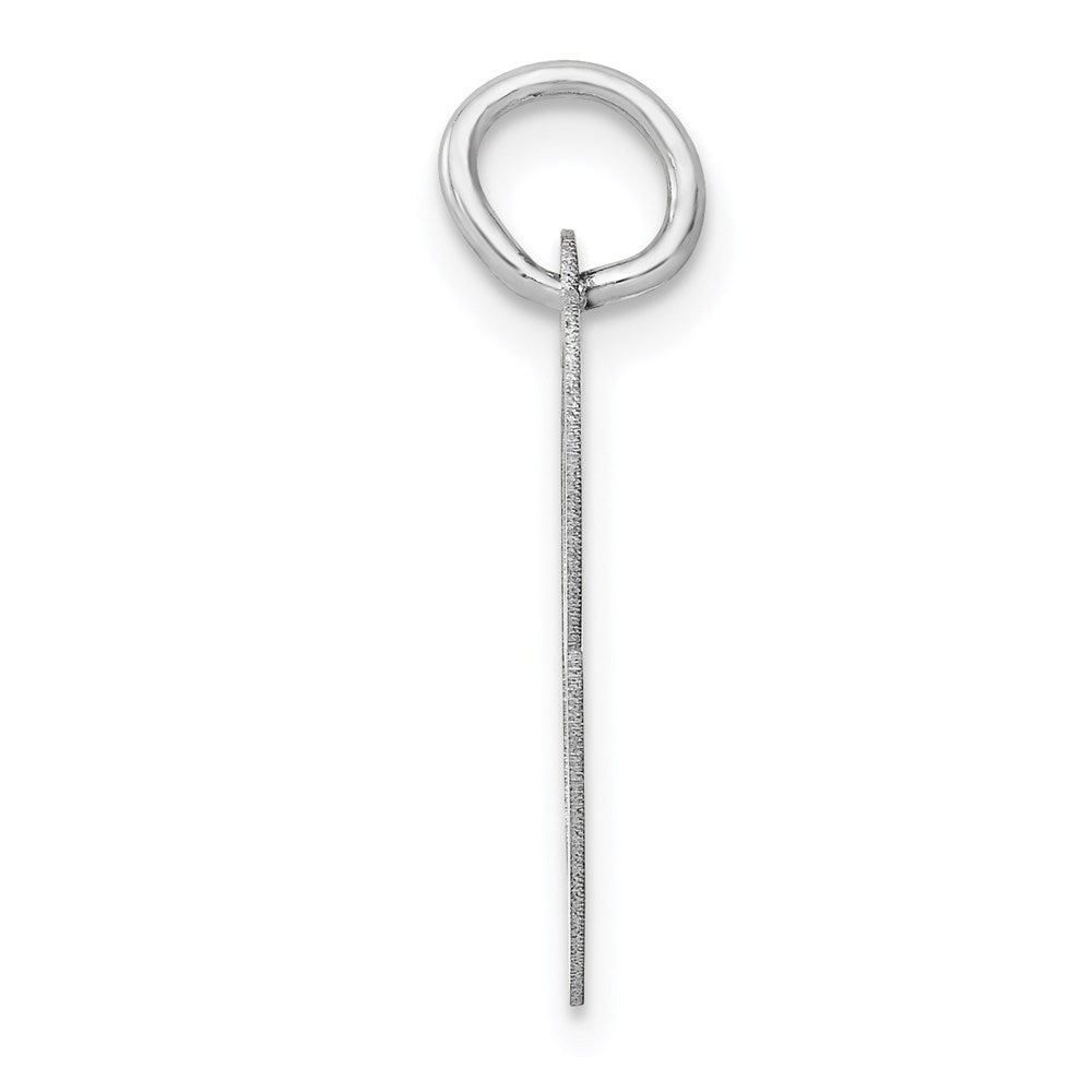FJC Finejewelers 14 kt White Gold Medium Fancy Script Letter C Initial Charm 15 mm x 13 mm