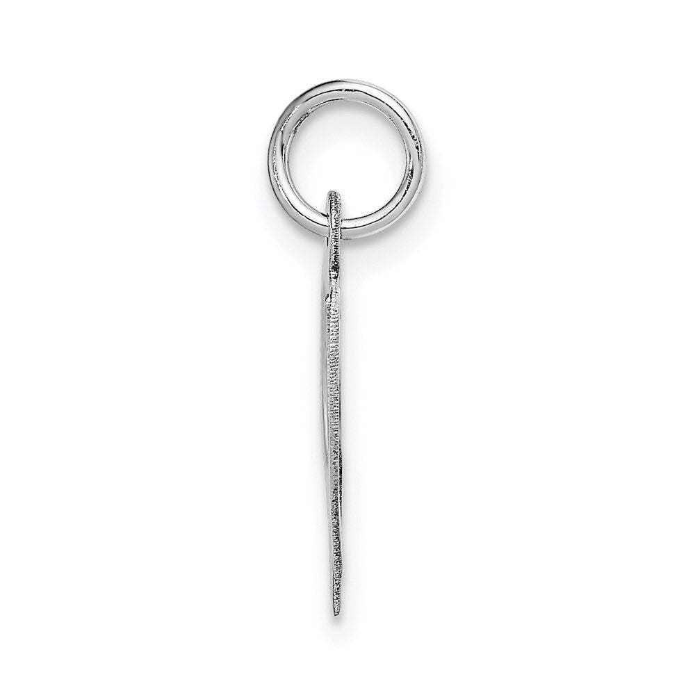 FJC Finejewelers 14 kt White Gold Medium Fancy Script Letter W Initial Charm