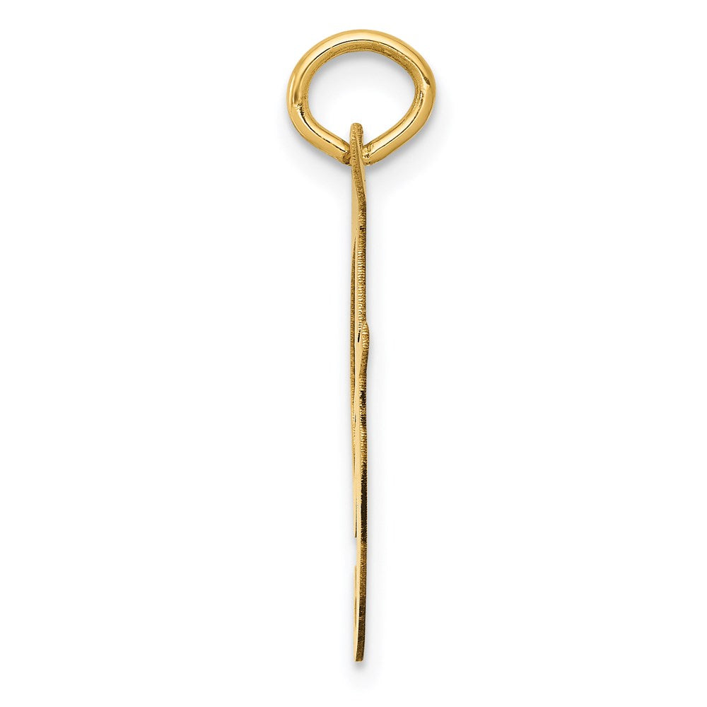 FJC Finejewelers 14 kt Yellow Gold Large Fancy Script Letter F Initial Charm