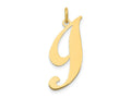 FJC Finejewelers 14 kt Yellow Gold Large Fancy Script Letter I Initial Charm