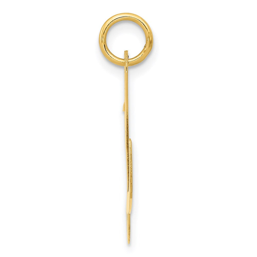 FJC Finejewelers 14 kt Yellow Gold Large Fancy Script Letter L Initial Charm