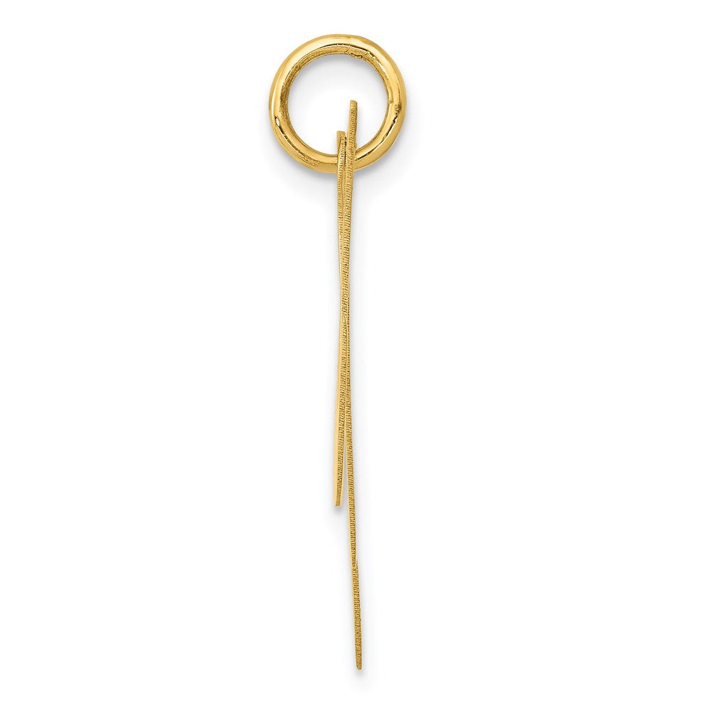 FJC Finejewelers 14 kt Yellow Gold Large Fancy Script Letter M Initial Charm