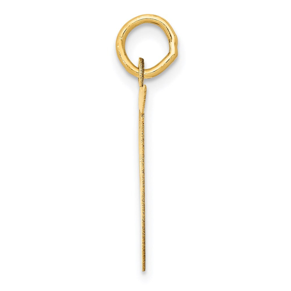FJC Finejewelers 14 kt Yellow Gold Large Fancy Script Letter T Initial Charm