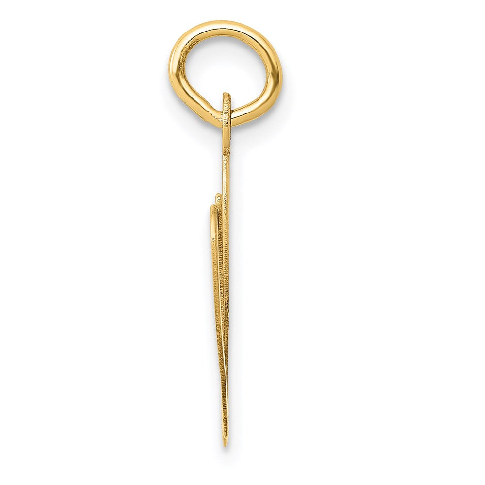 FJC Finejewelers 14 kt Yellow Gold Large Fancy Script Letter W Initial Charm