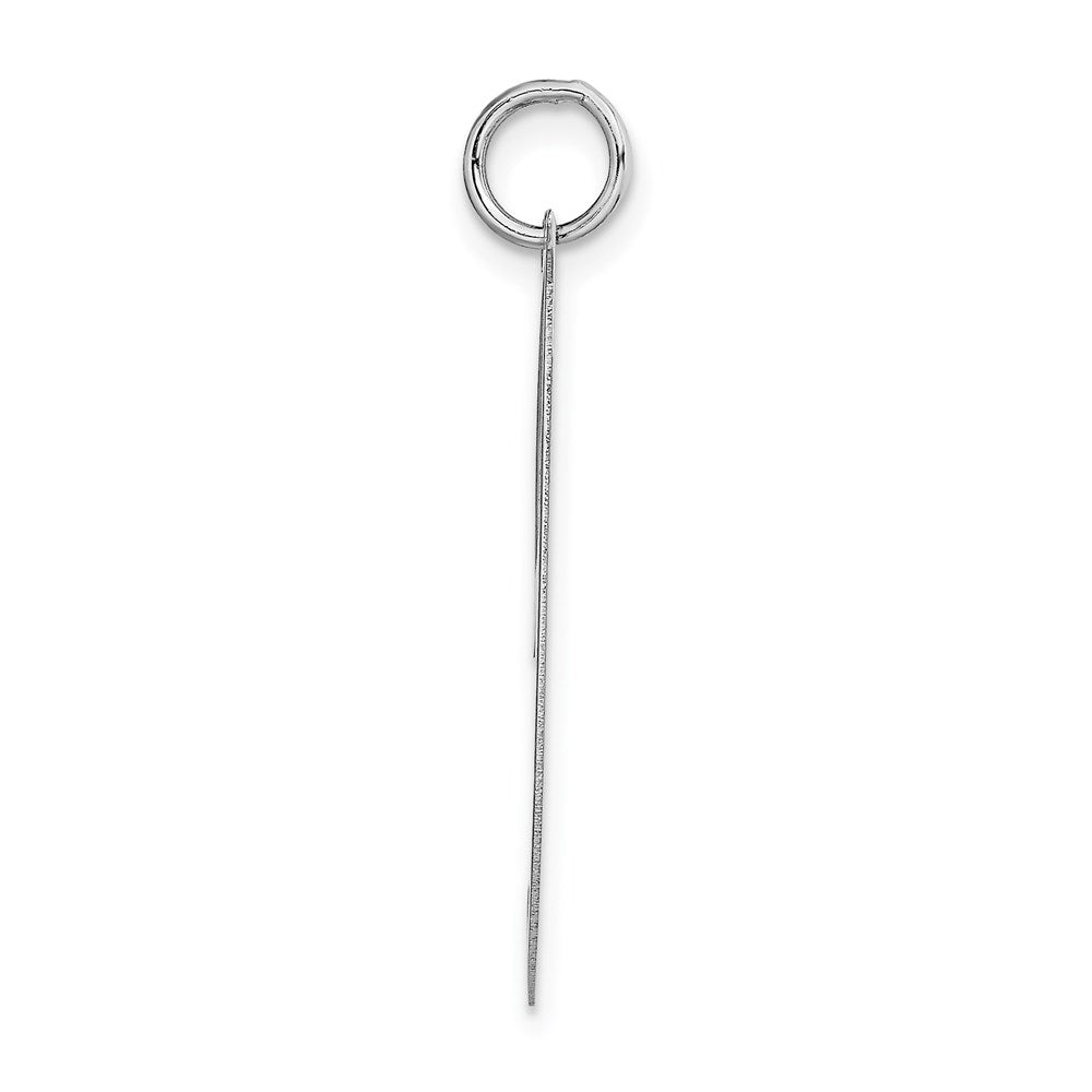 FJC Finejewelers 14 kt White Gold Large Fancy Script Letter J Initial Charm
