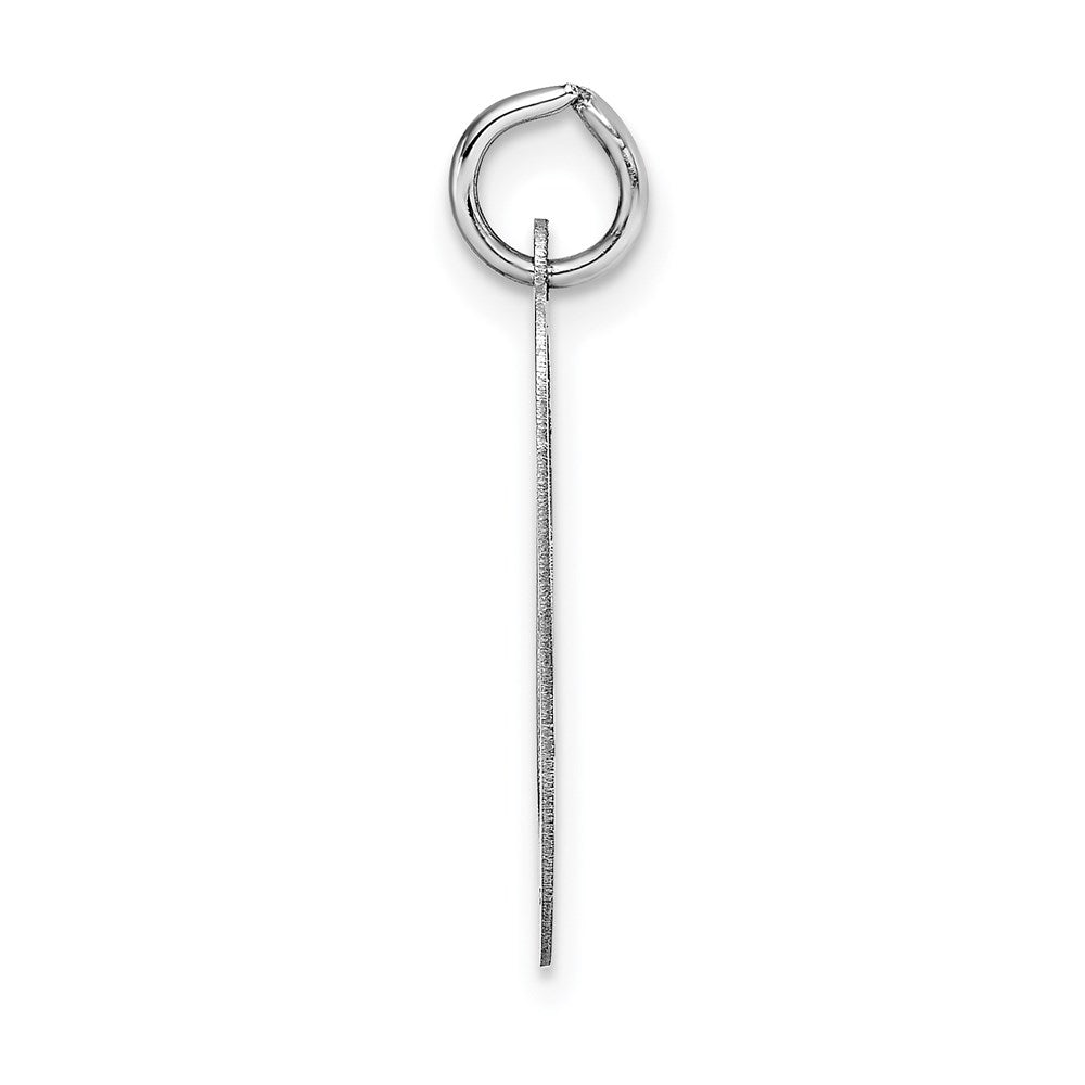 FJC Finejewelers 14 kt White Gold Large Fancy Script Letter O Initial Charm