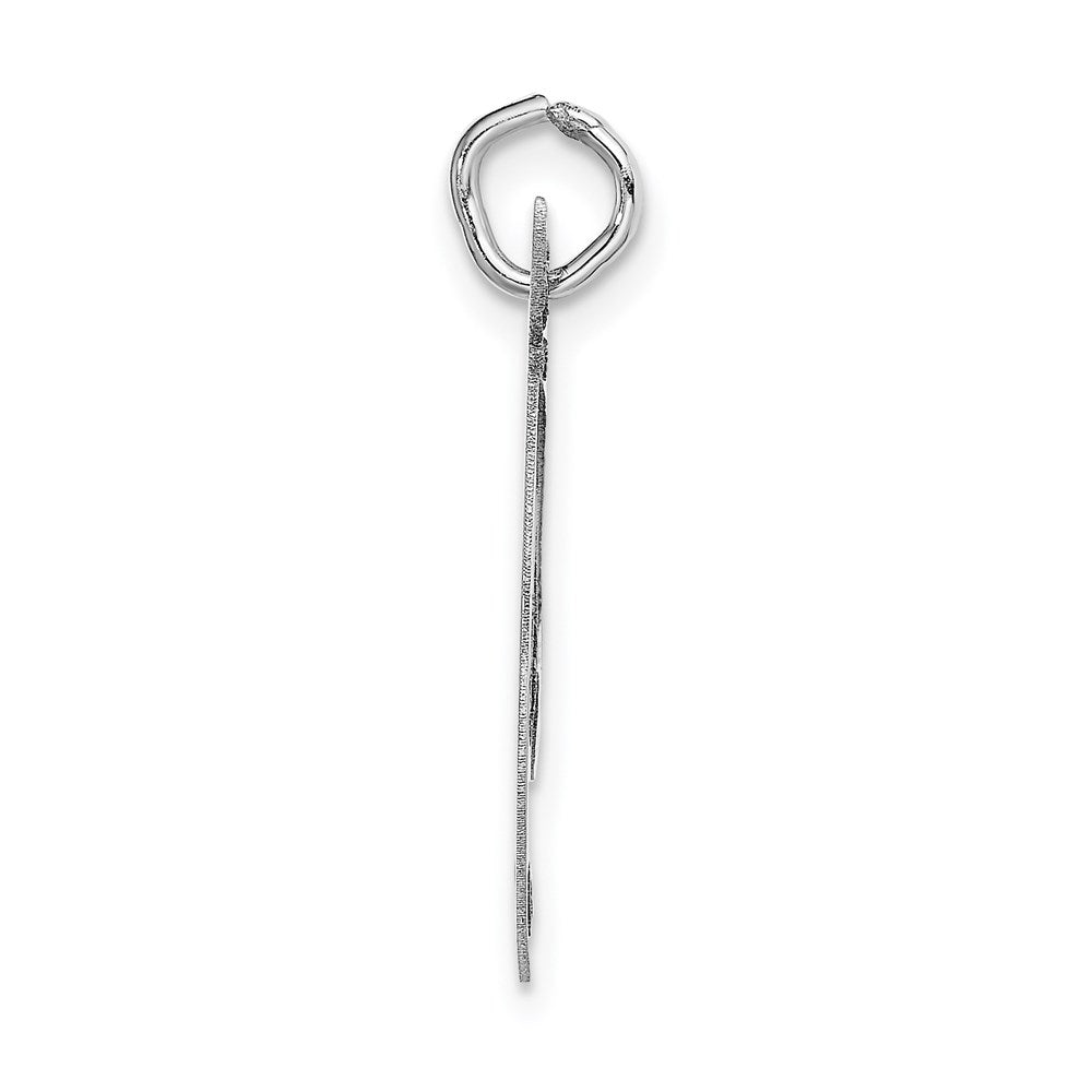FJC Finejewelers 14 kt White Gold Large Fancy Script Letter T Initial Charm