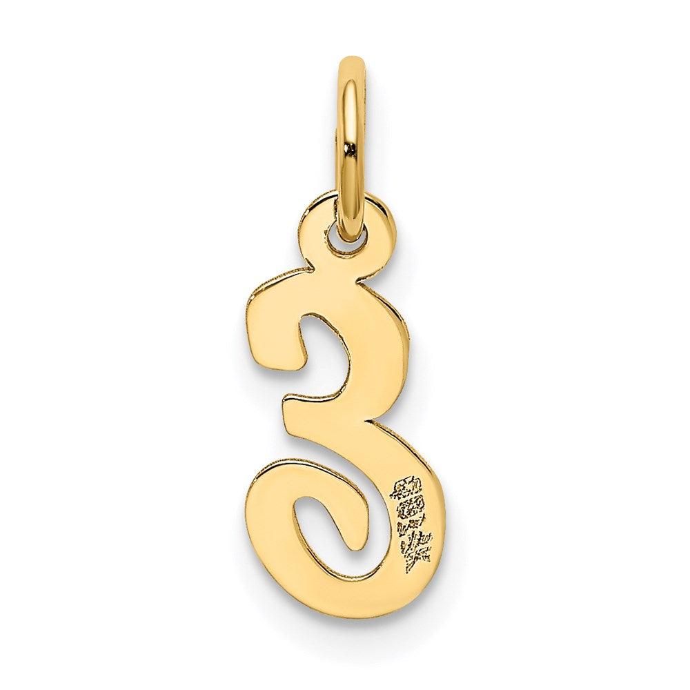 FJC Finejewelers 14 kt Yellow Gold Small Script Letter E Initial Charm