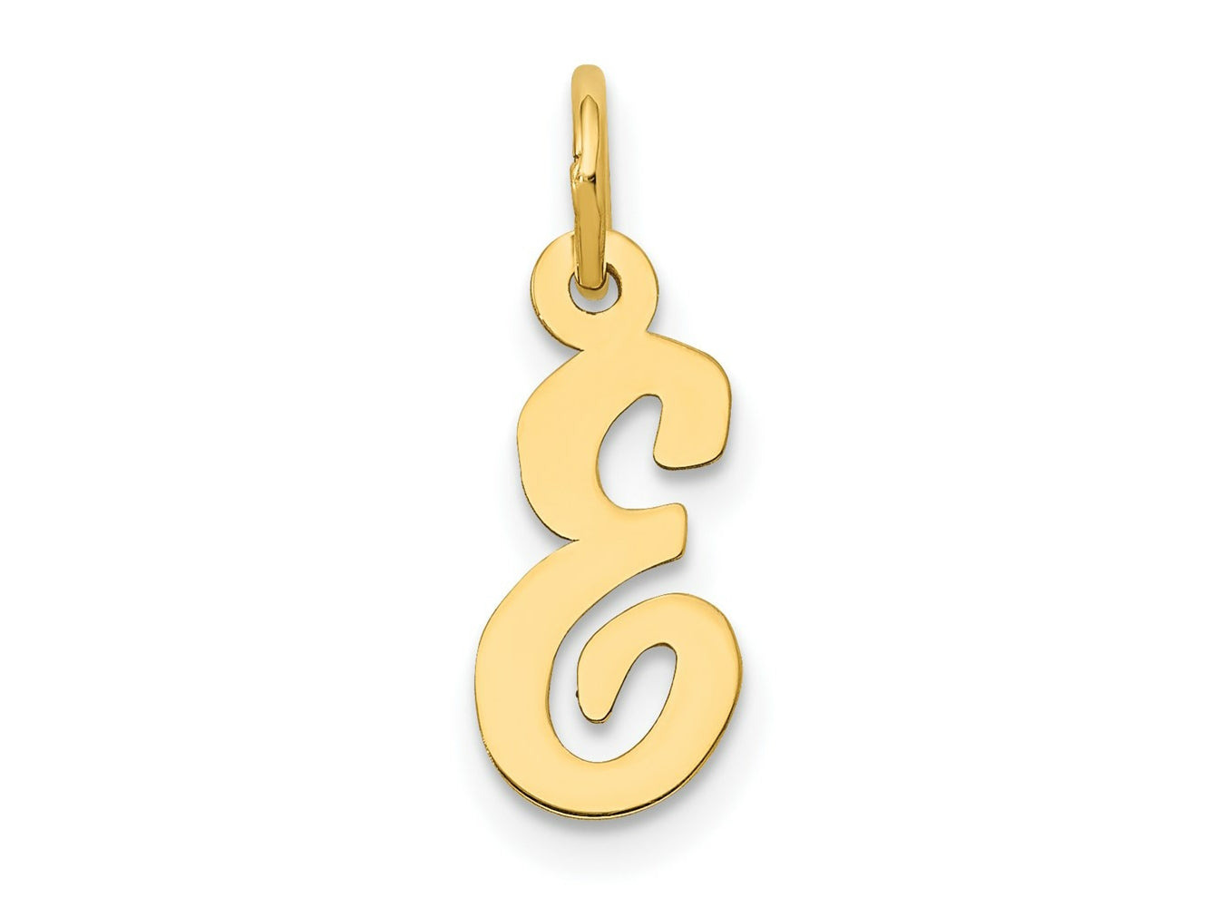 FJC Finejewelers 14 kt Yellow Gold Small Script Letter E Initial Charm