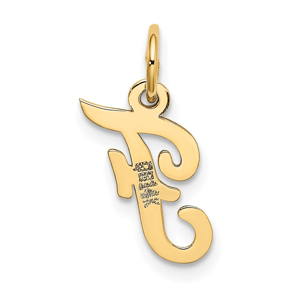 FJC Finejewelers 14 kt Yellow Gold Small Script Letter F Initial Charm