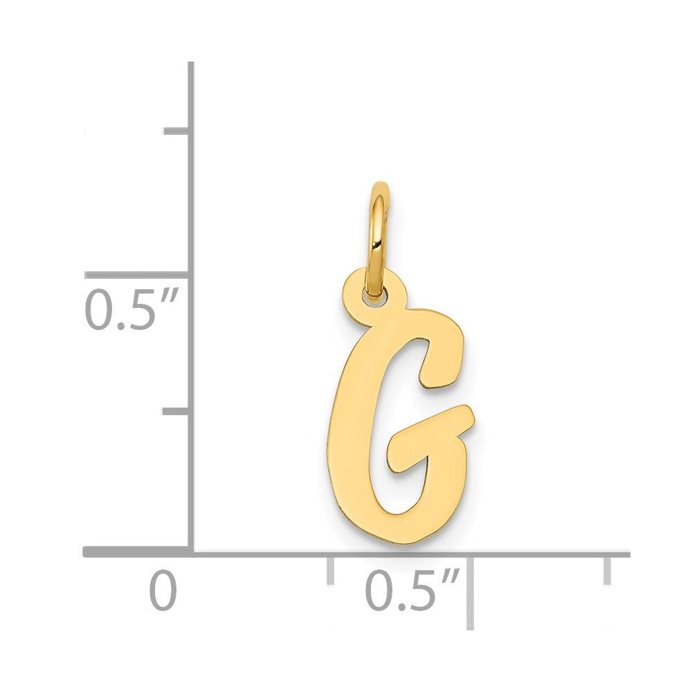 FJC Finejewelers 14 kt Yellow Gold Small Script Letter G Initial Charm