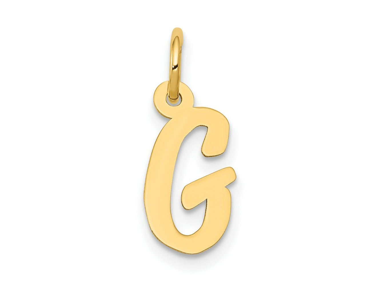 FJC Finejewelers 14 kt Yellow Gold Small Script Letter G Initial Charm