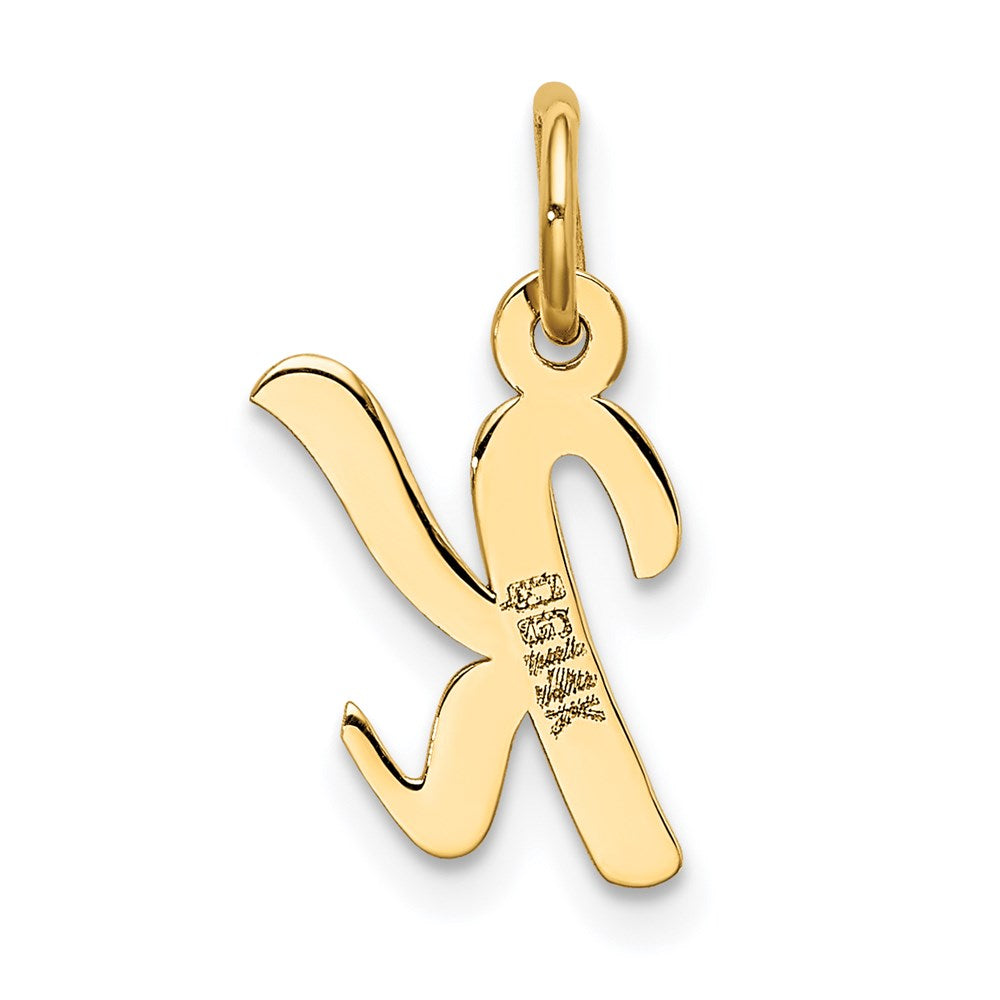 FJC Finejewelers 14 kt Yellow Gold Small Script Letter K Initial Charm