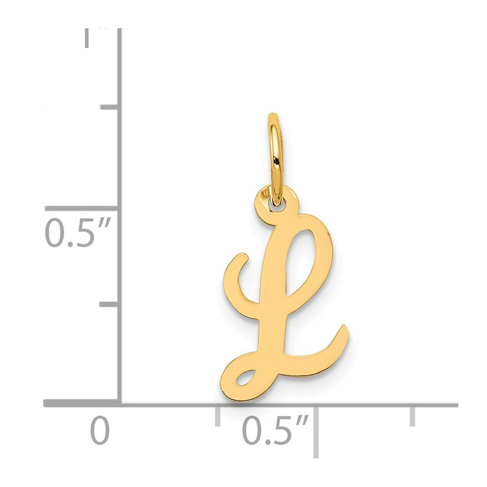 FJC Finejewelers 14 kt Yellow Gold Small Script Letter L Initial Charm