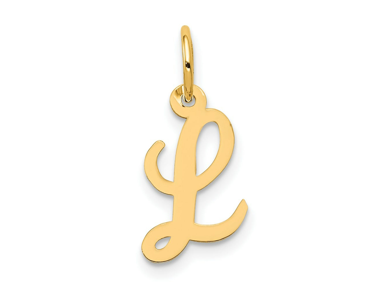 FJC Finejewelers 14 kt Yellow Gold Small Script Letter L Initial Charm