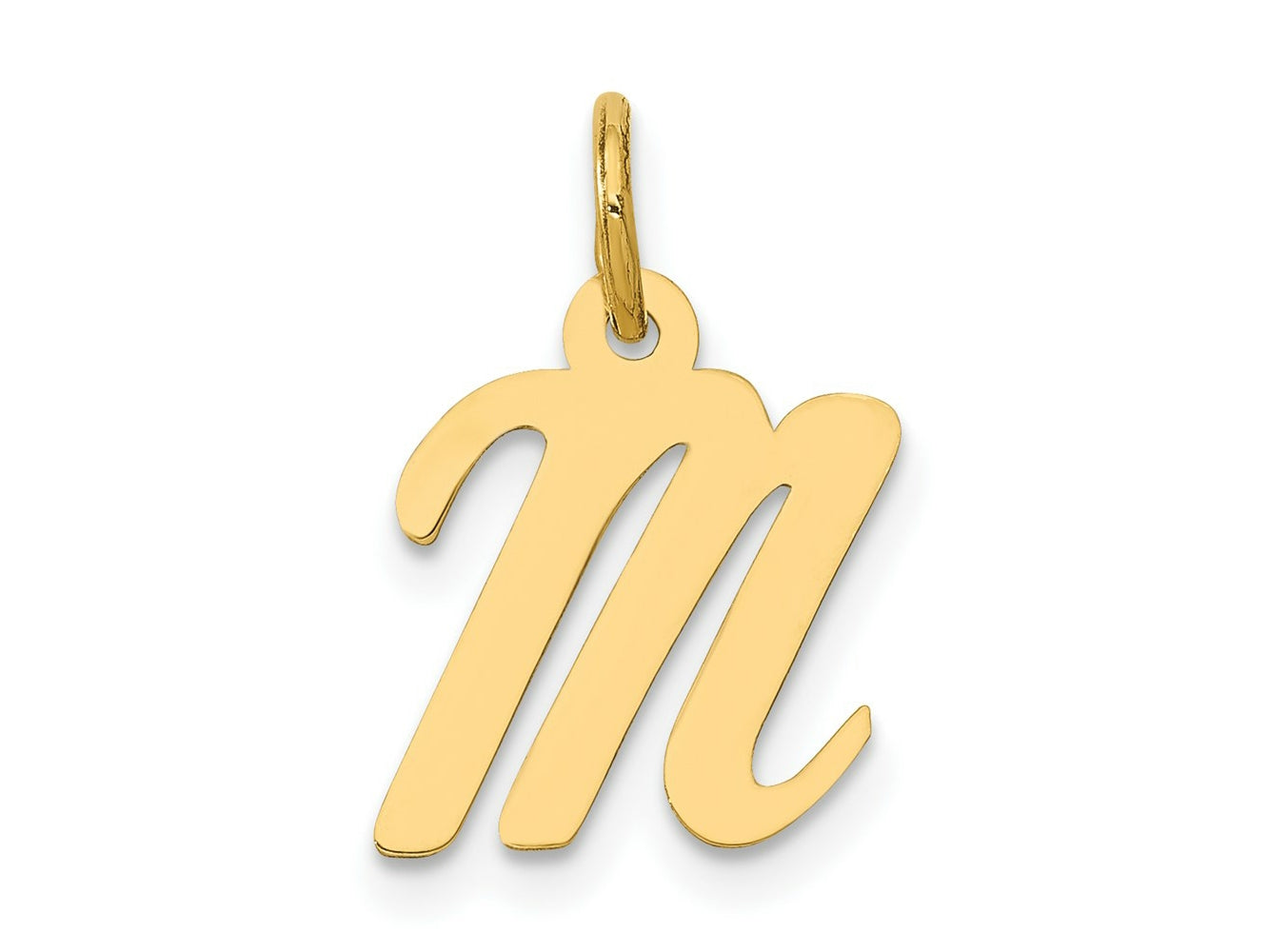 FJC Finejewelers 14 kt Yellow Gold Small Script Letter M Initial Charm