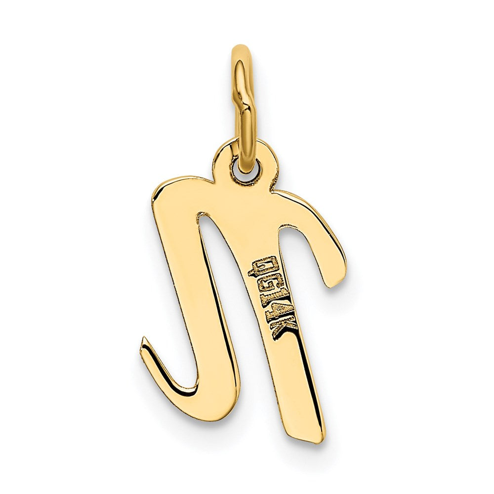 FJC Finejewelers 14 kt Yellow Gold Small Script Letter N Initial Charm