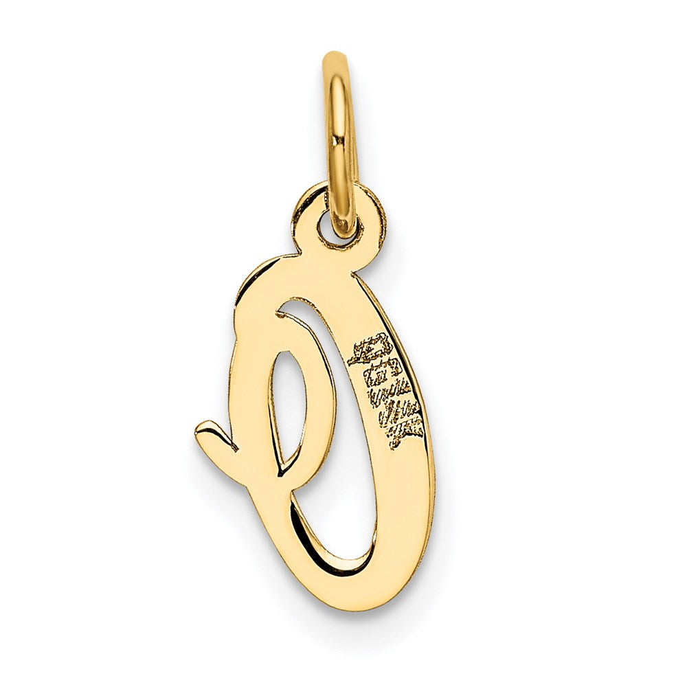 FJC Finejewelers 14 kt Yellow Gold Small Script Letter O Initial Charm