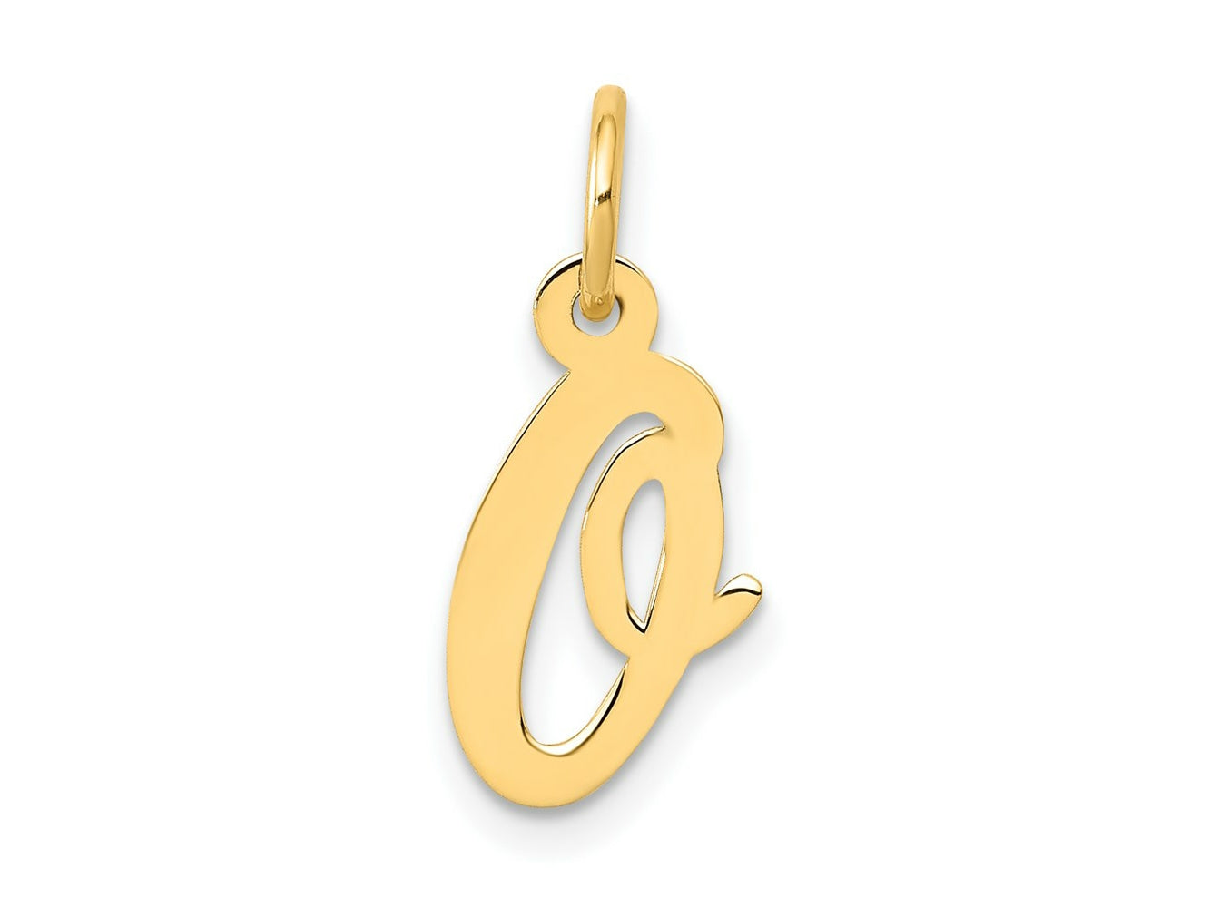 FJC Finejewelers 14 kt Yellow Gold Small Script Letter O Initial Charm