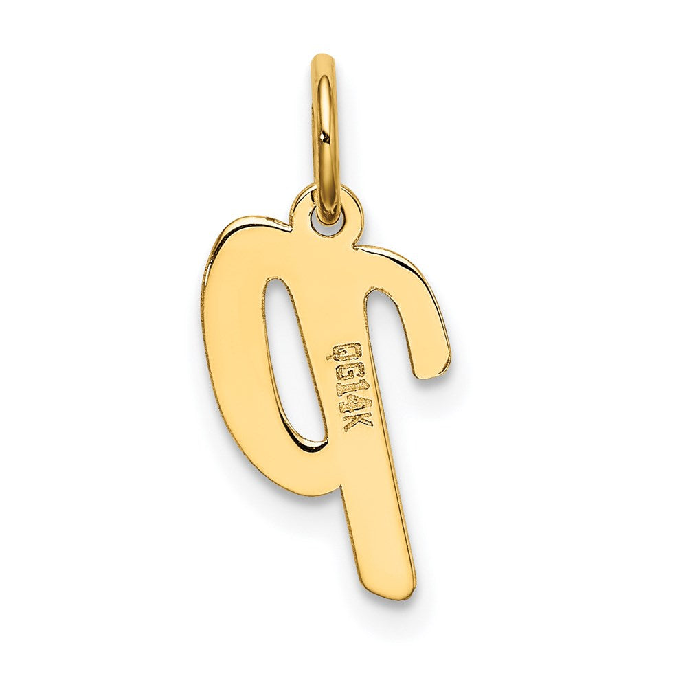 FJC Finejewelers 14 kt Yellow Gold Small Script Letter P Initial Charm