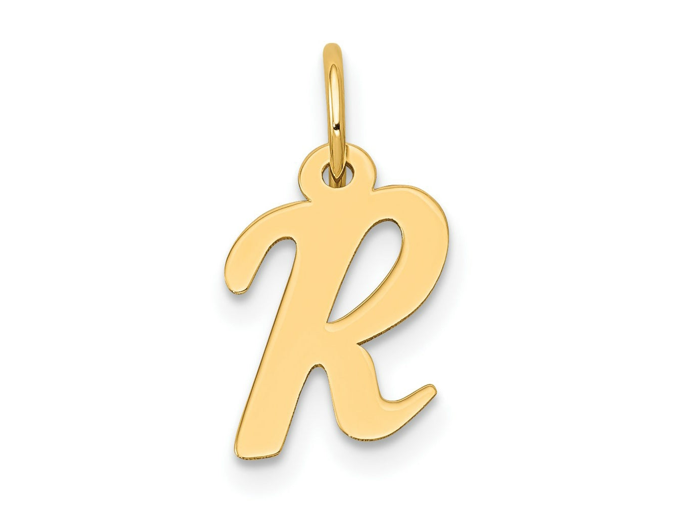 FJC Finejewelers 14 kt Yellow Gold Small Script Letter R Initial Charm