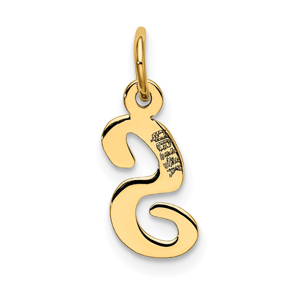 FJC Finejewelers 14 kt Yellow Gold Small Script Letter S Initial Charm