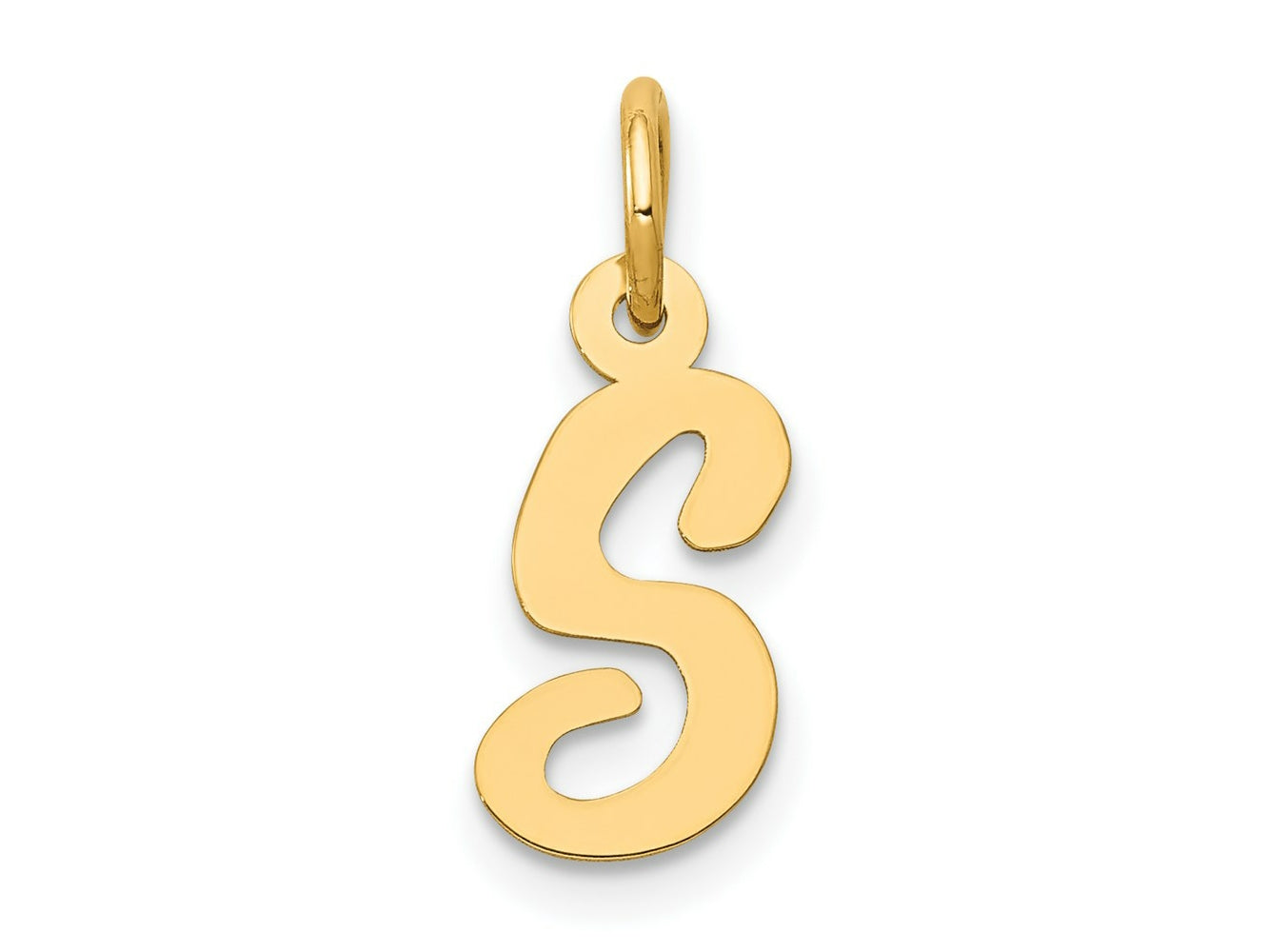 FJC Finejewelers 14 kt Yellow Gold Small Script Letter S Initial Charm