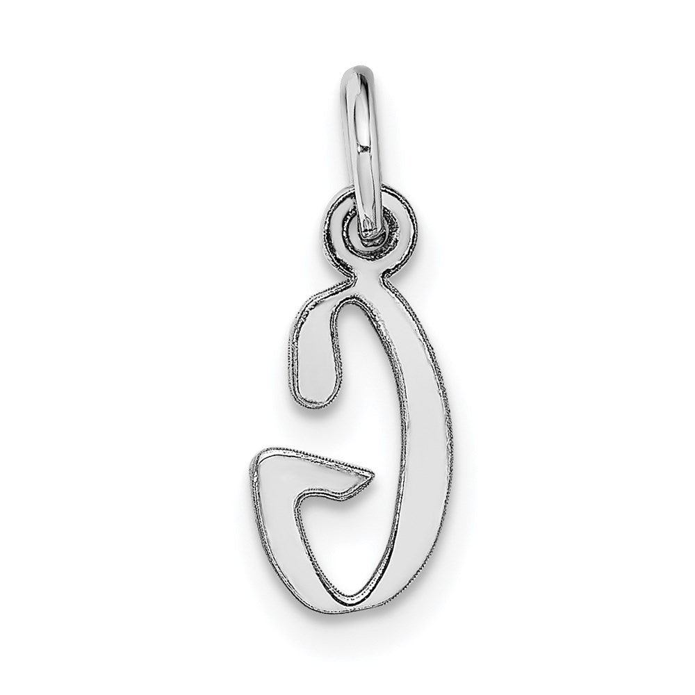 FJC Finejewelers 14 kt White Gold Small Script Letter G Initial Charm