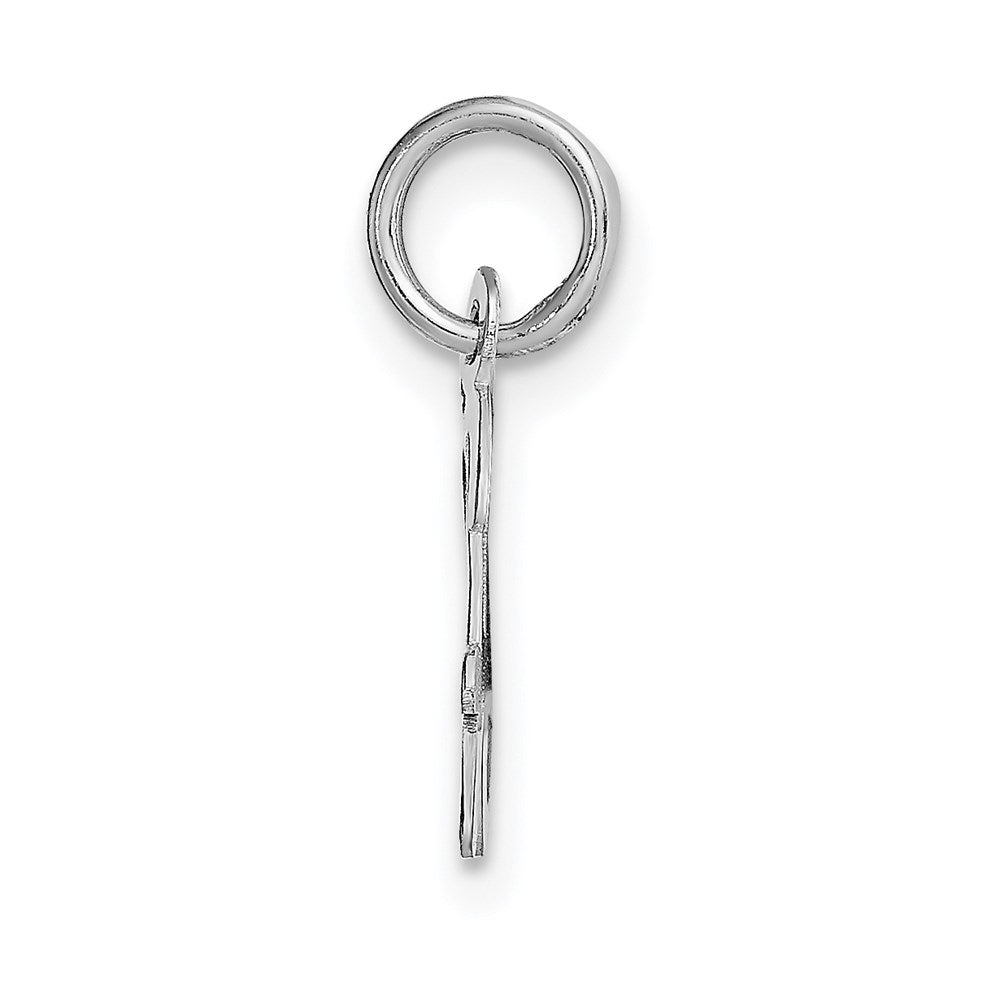 FJC Finejewelers 14 kt White Gold Small Script Letter H Initial Charm