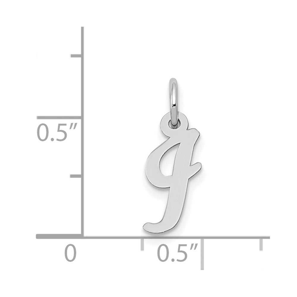 FJC Finejewelers 14 kt White Gold Small Script Letter I Initial Charm