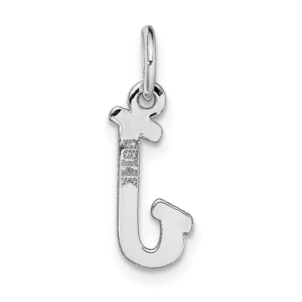 FJC Finejewelers 14 kt White Gold Small Script Letter J Initial Charm